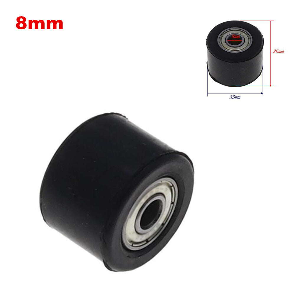 8mm drive chain pulley, pulley tensioner adjuster, wheel guide rails, cross-country bicycle - n