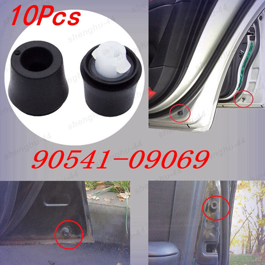 10Pcs Front  Rear Door Rubber Bumper for Lexus for Toyota 90541-09069