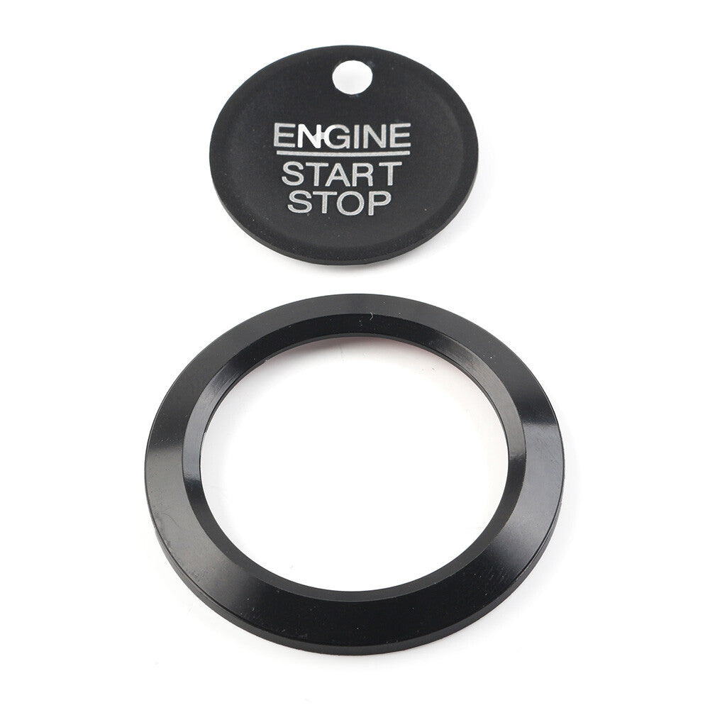 Engine Start Stop Switch Button Cover Trim Fit for Ford F150 2015-2020 Black