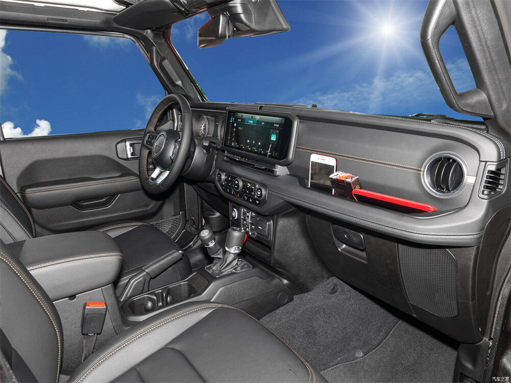 for 2024-2025 for Jeep for Wrangler JL/JT 4XE Passenger Storage Box Organizer Grab Tray