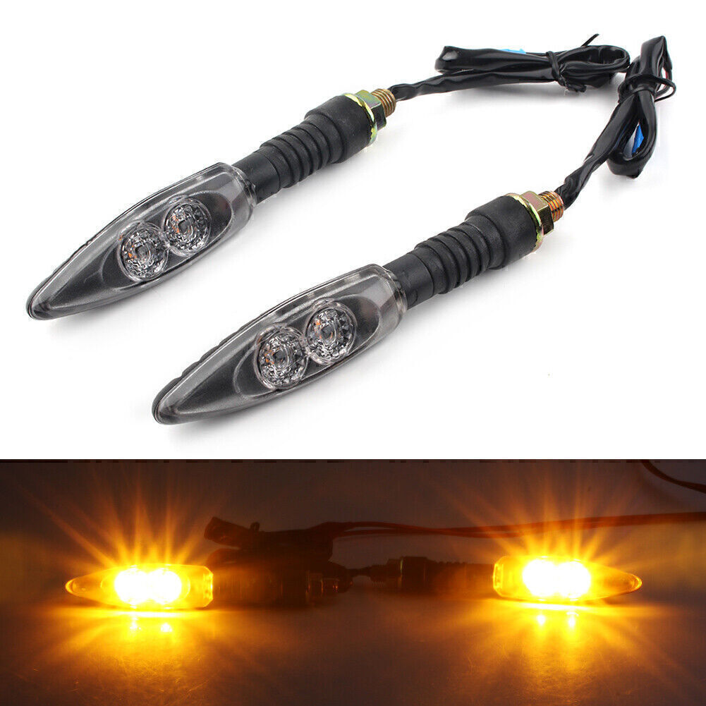 for Harley 2x 8mm for Mini 12V Motorcycle LED Turn Signals Indicators Blinker Lights Q