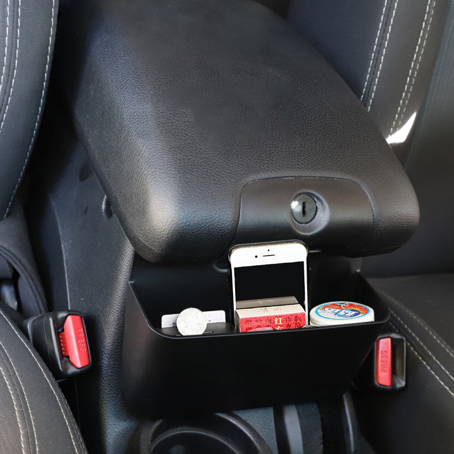 Front Center Console Armrest Storage Box Tray for Jeep for Wrangler JK JKU 2011-2018