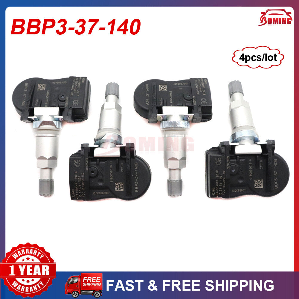 4-Piece Tire Pressure Monitoring System (TPMS) Sensors BBP3-37-140 for Mazda CX-9 and MX-5 (2010-2021)