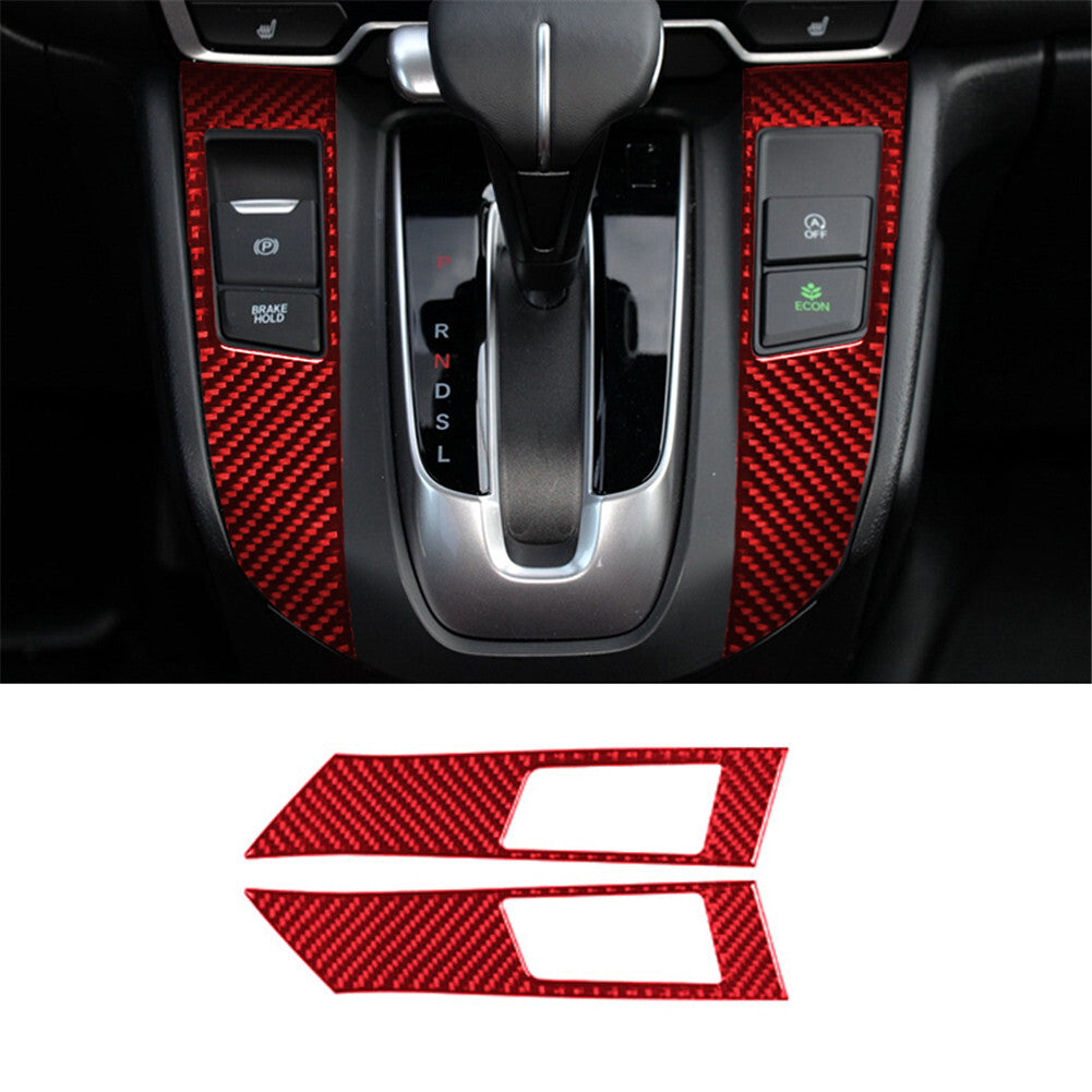 Red Carbon Fiber Front Defog Air Vent Outlet Trim Cover for KIA Sedona 2015-2016 v