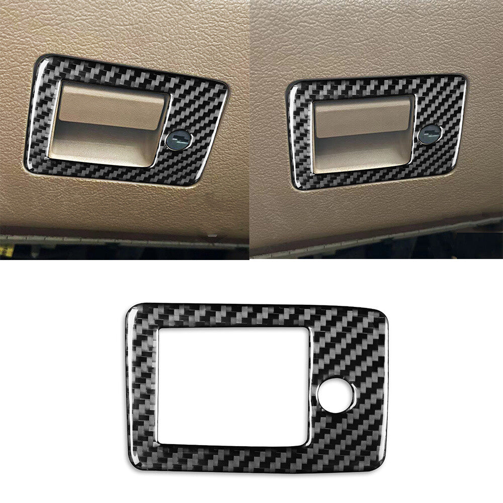 Carbon Fiber Copilot Glove Box Switch Button Trim Fit for Ford for Mustang 1996-2003