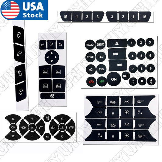 Door Steering A/C Window Radio Button Repair Stickers for Mercedes-Benz 2007-14 Q