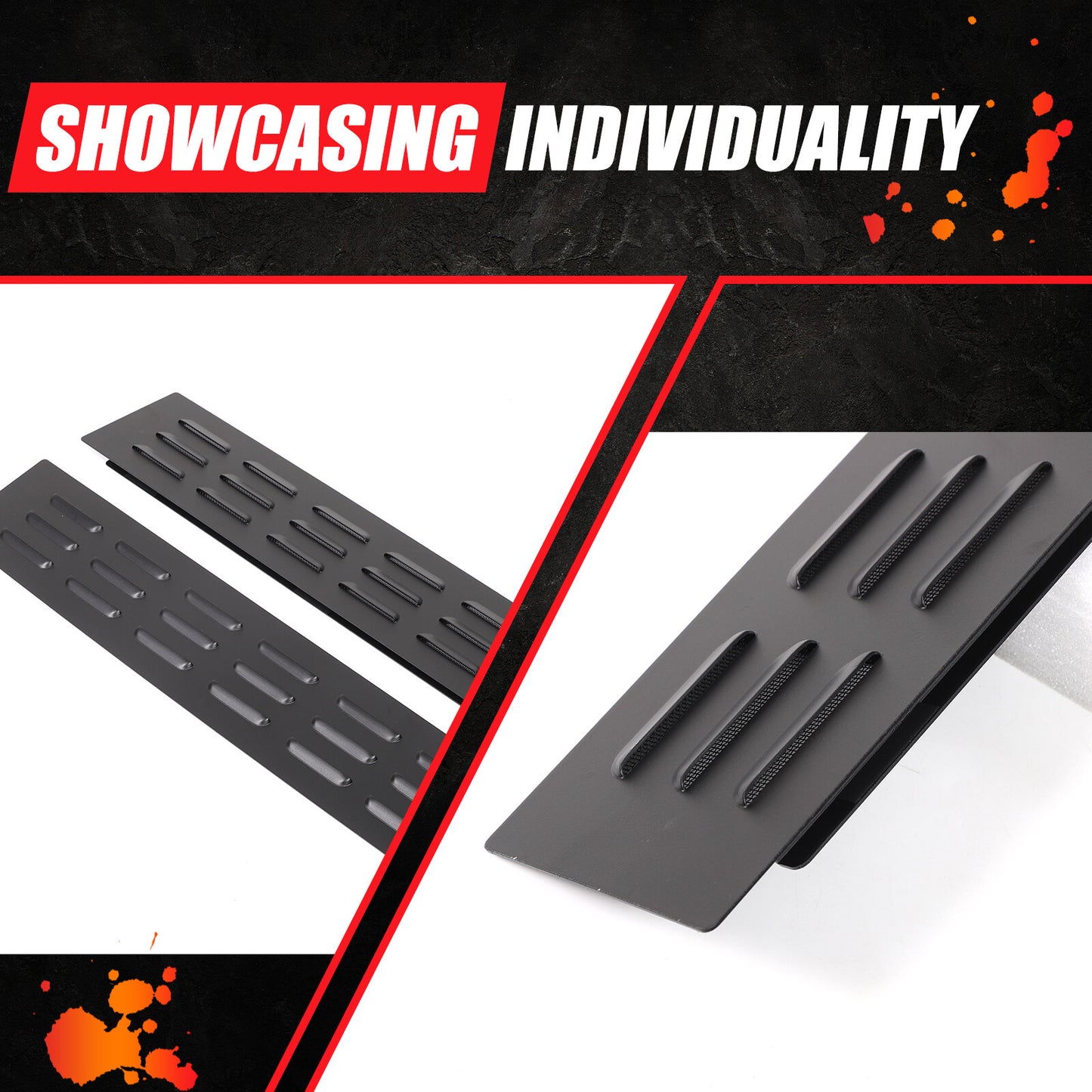 Rear window louver ventilation panel cover trim for Highlander 2022+- n