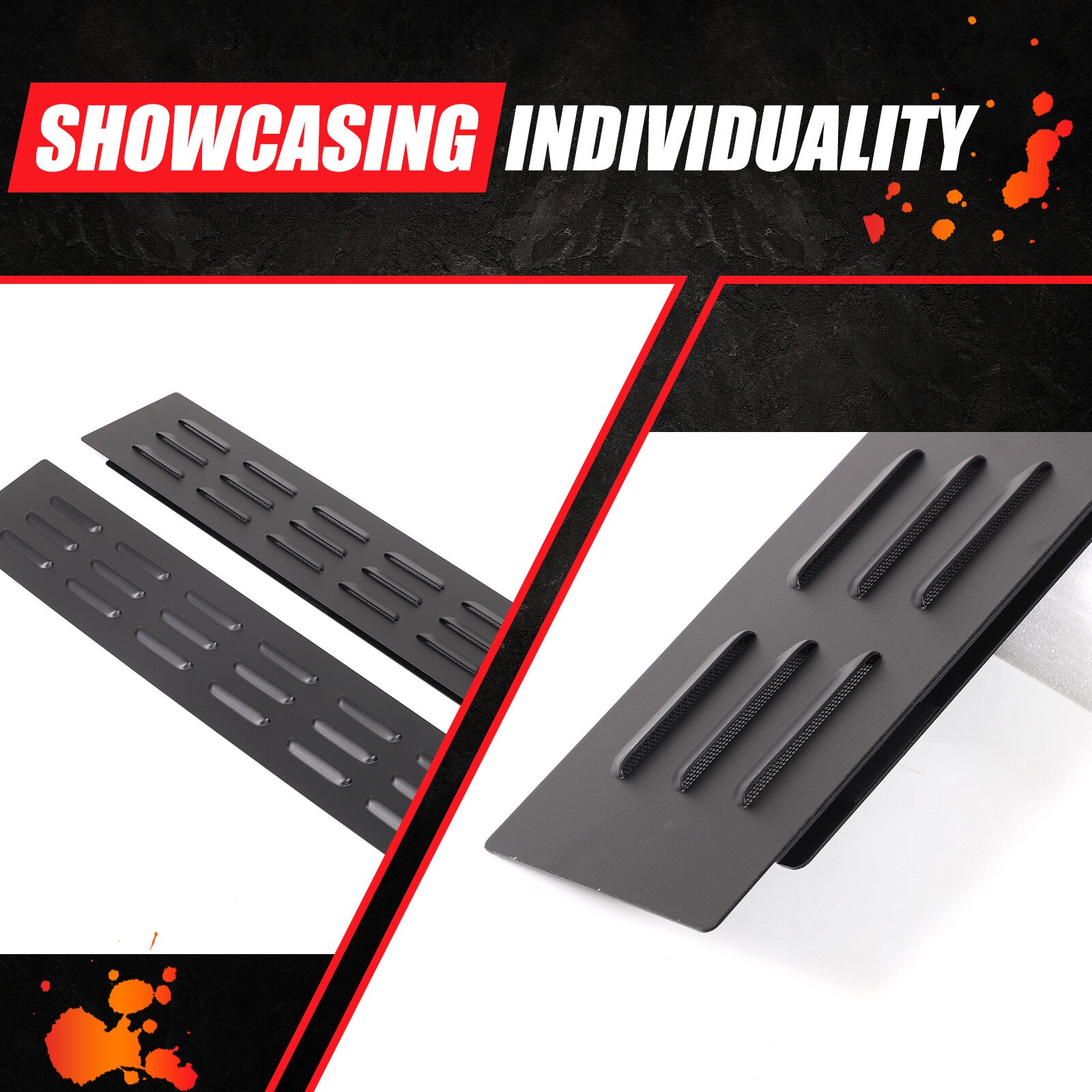 Rear window louver ventilation panel cover trim for Highlander 2022+- n