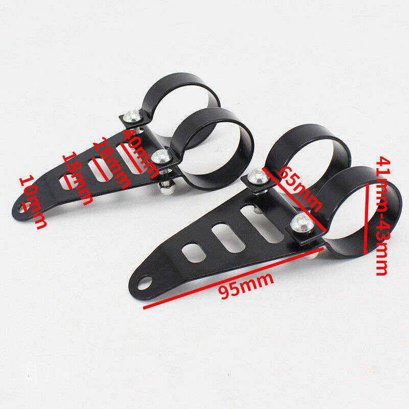 2-Piece Motorcycle Fork Turn Signal Clip Headlight Bracket for Cafe Racer n