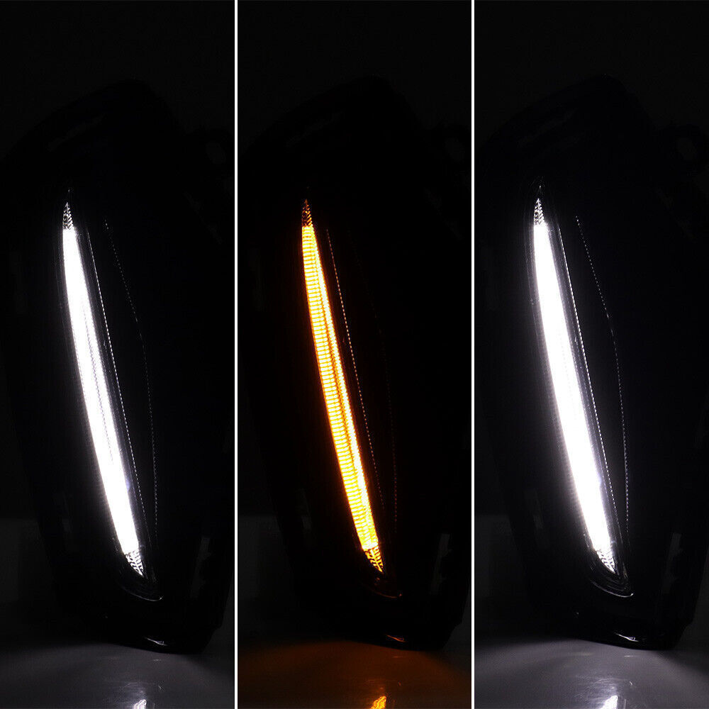 for Toyota RAV4 2019-2024 LED Double Color DRL Fog Lights W/Turn Signal Function