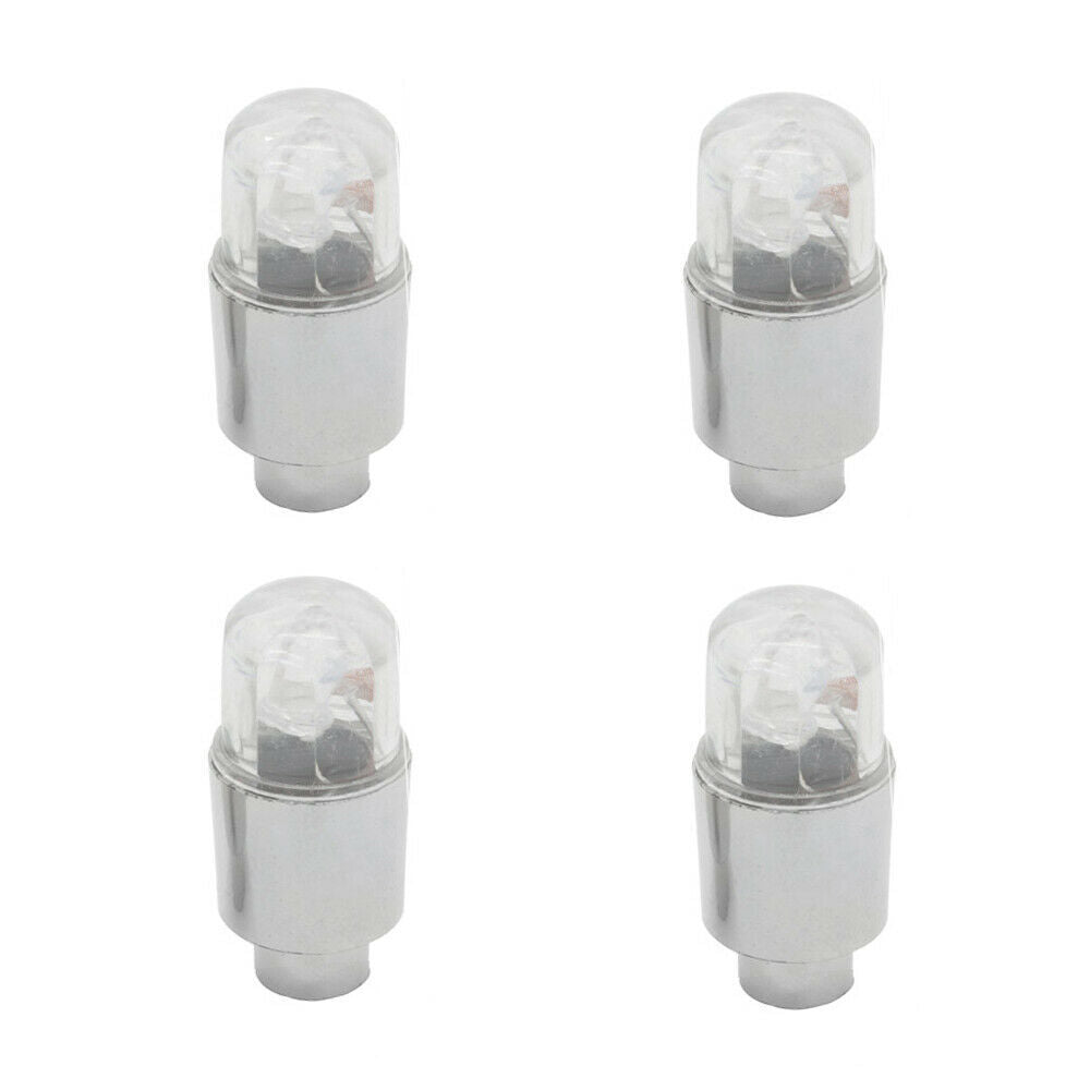 4x car tires wheel stem air valves dust cap LED light cover set