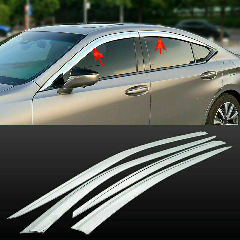 for Lexus ES350 300H 250 2019-22 Chrome Window Visor Vent Shade Sun Rain Guard4