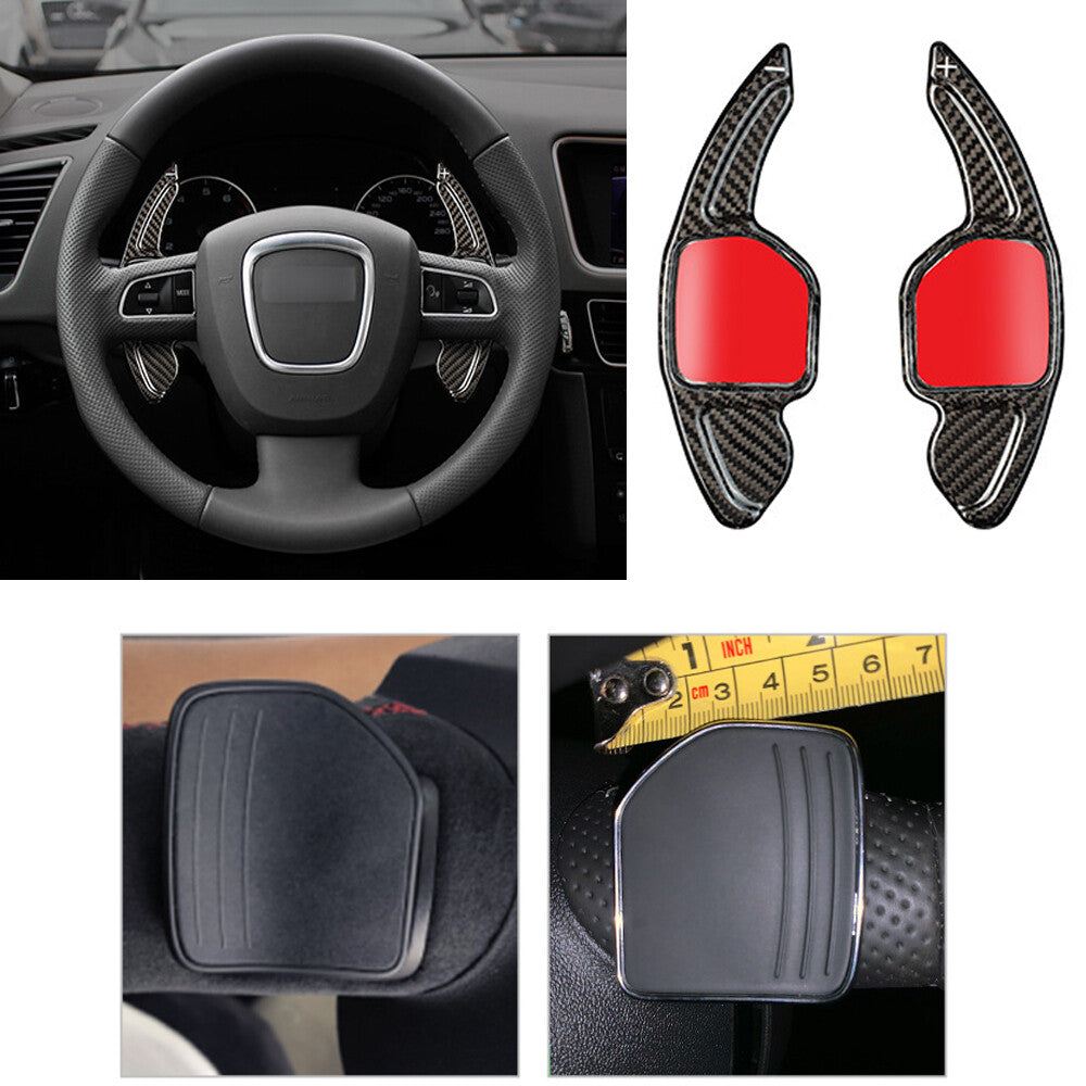 Carbon Fiber Steering Wheel Paddles Shifter for Audi A3 A4 A5 A6 S6 Q5 Q7 TT TTS