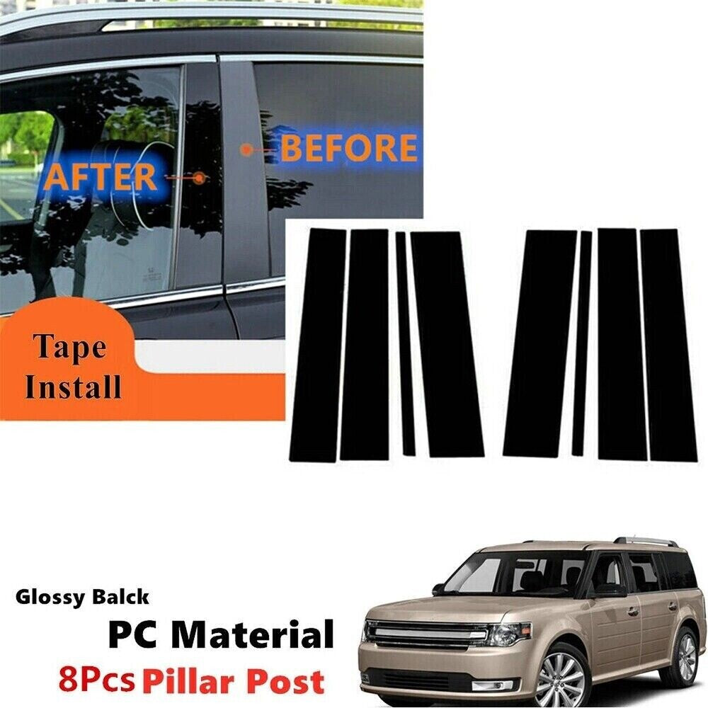 8x Door Window Panel Pillar Post Trim Decal Cover For Flex 2009-2019 Parts n