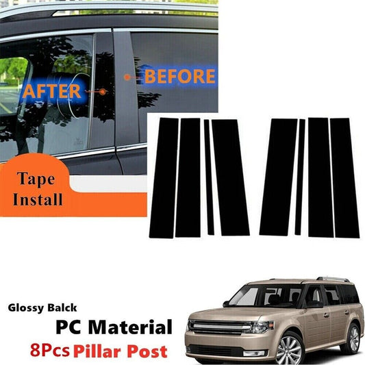 8x Door Window Panel Pillar Post Trim Decal Cover For Flex 2009-2019 Parts n
