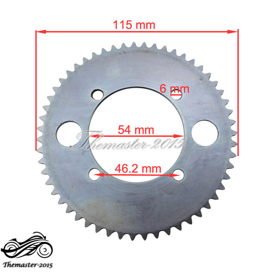 25H 55T Rear Chain 54mm Sprocket For 47 49cc Goped Scooter for Mini ATV Pocket Bike Q