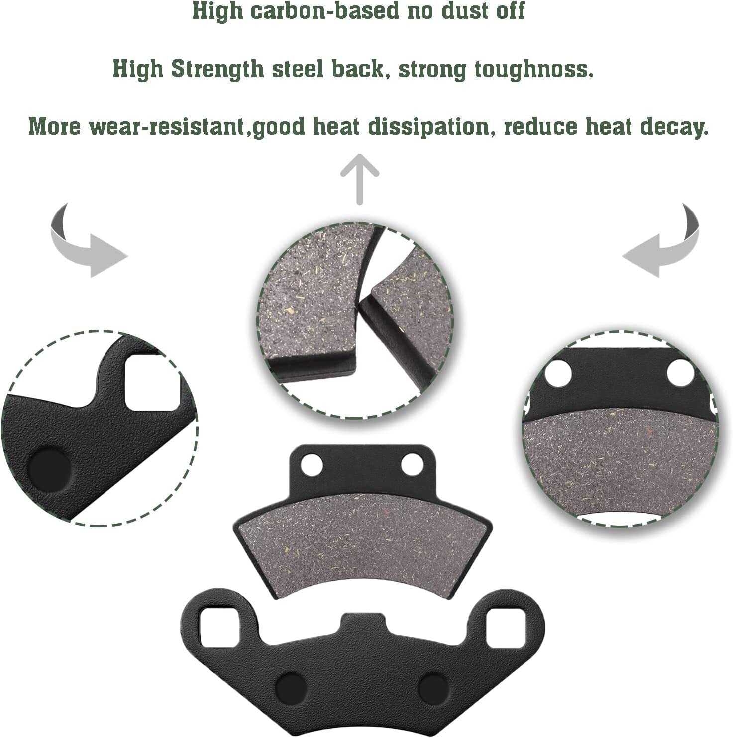 Brake Pads for Polaris Sportsman 500 400 350 Xplorer 300 400 500 Big Boss250 300