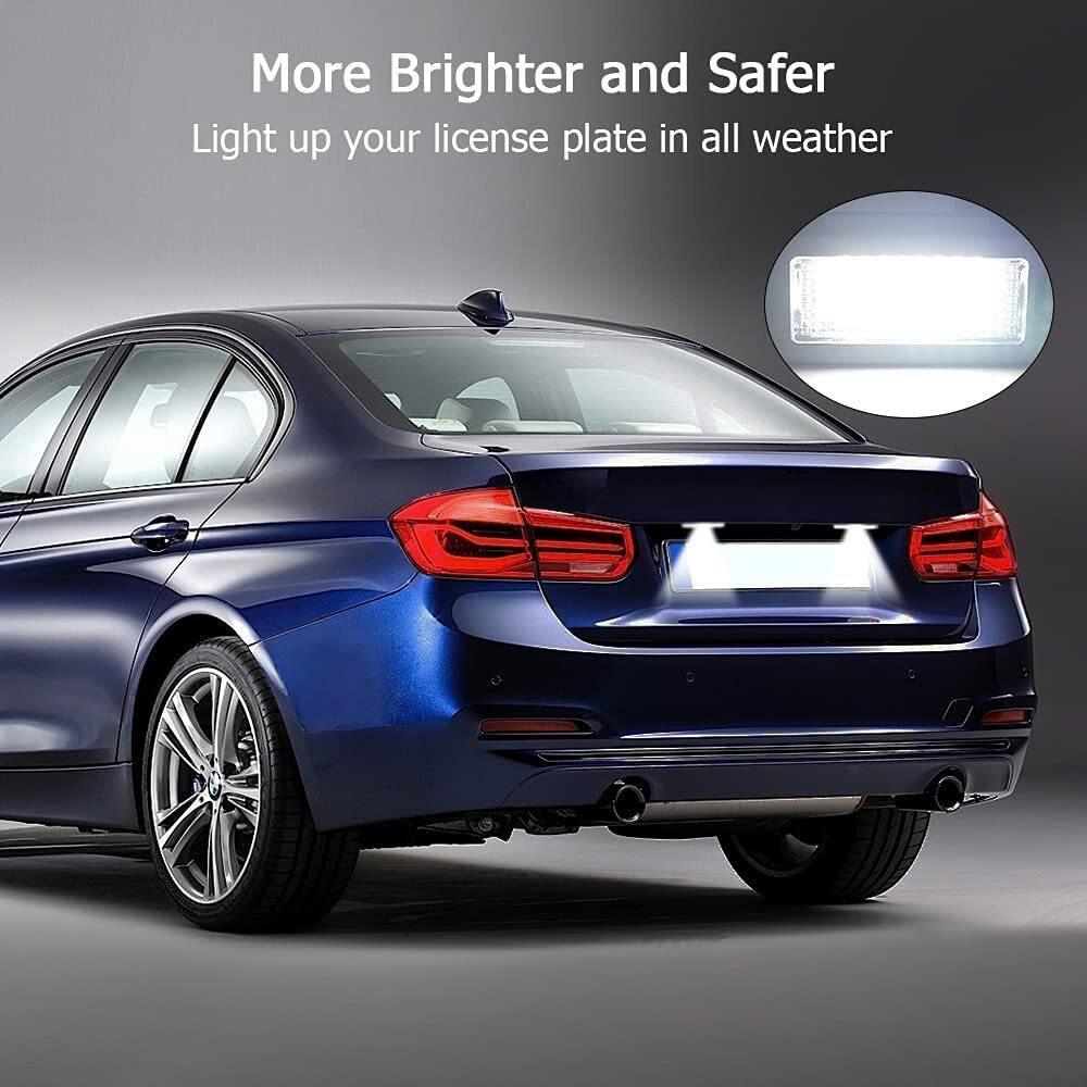 LED license plate label lights for E39, E60, E70, E82, E90, E92, F10. n