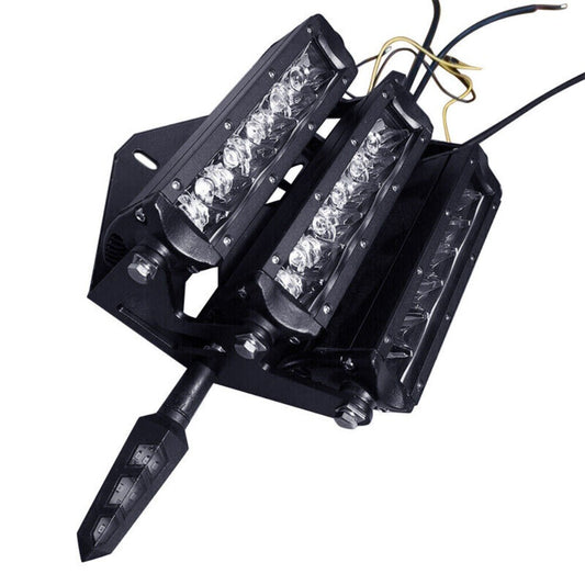 Triple Headlight Kit Black Fit for Honda Ruckus GY6 Chuckus Scooter Accessories n