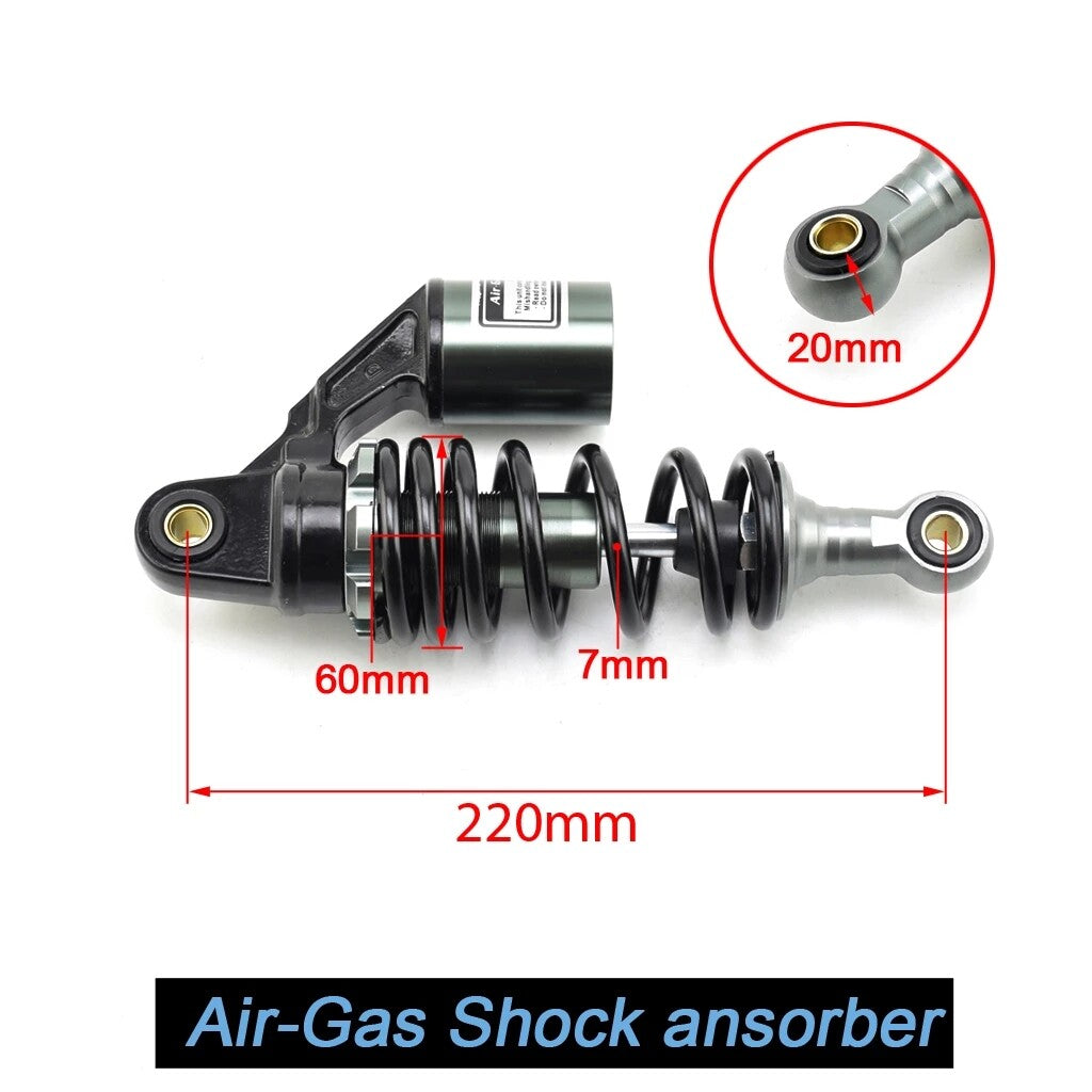 220mm 8.6 Motorcycle Air Shock Absorber Rear Suspension Motor E-Bike Electric