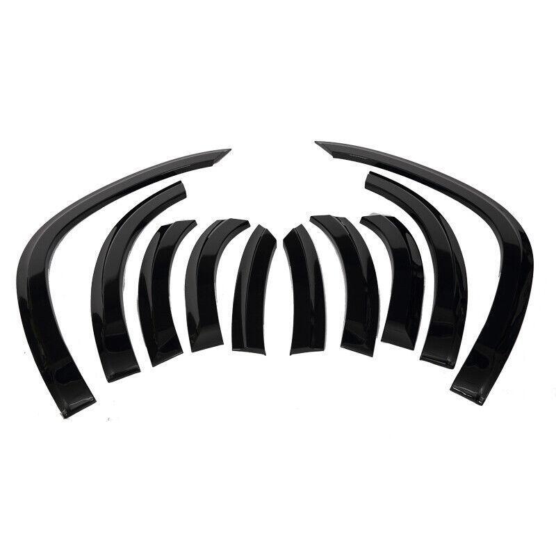 Black Wheel Eyebrow Arch Trim Cover Fender 10pcs for Toyota Highlander 2014-2019