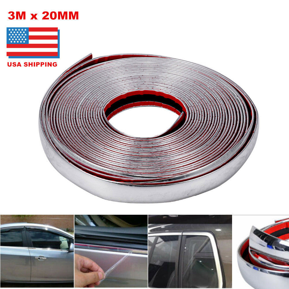 20mm Car & Truck DIY Molded Trim Strips for Body Grille, Windows, Doors, and Bumpers - n