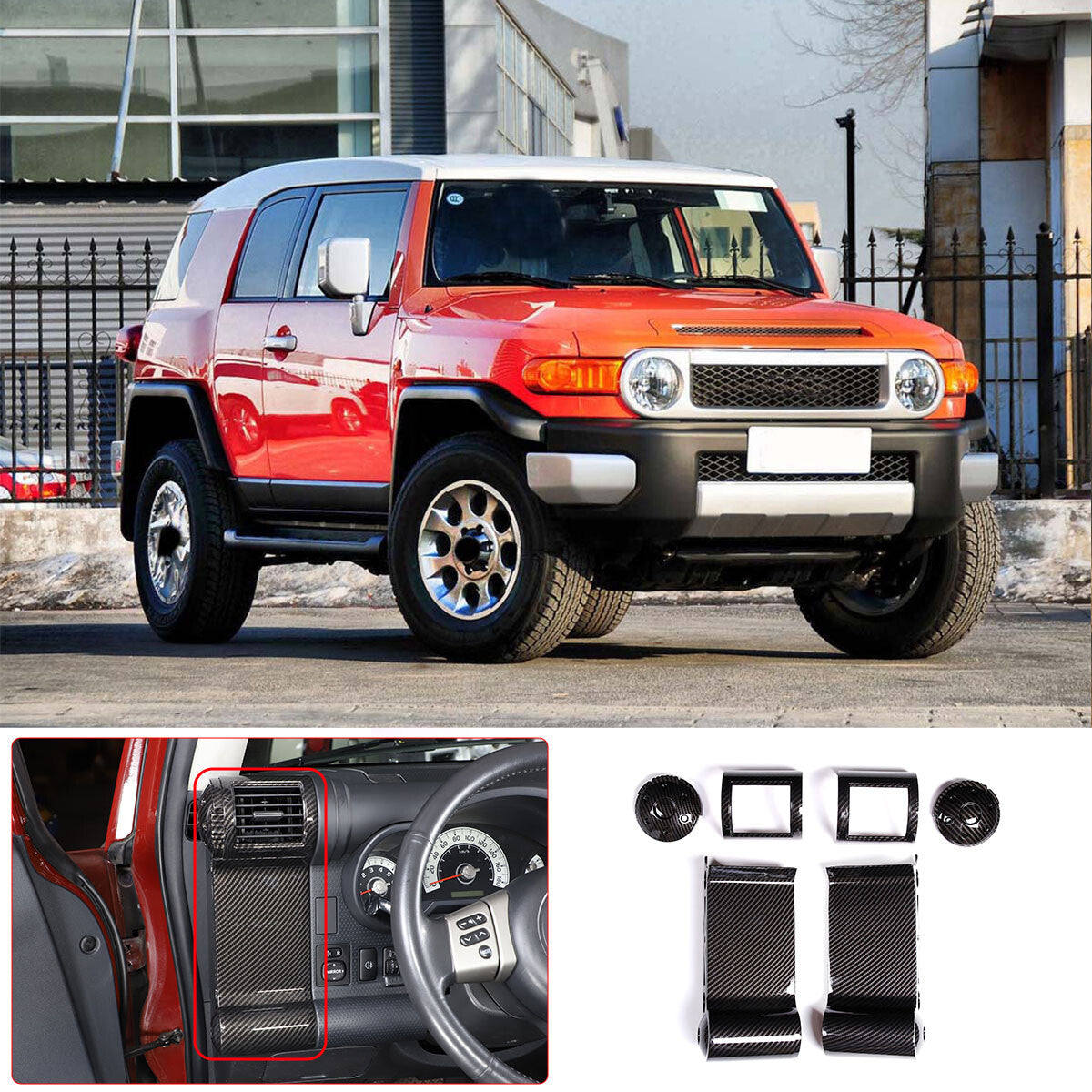 Aluminum alloy red keyhole shield protective cover suitable for HUMMER H2 2003-2007- v