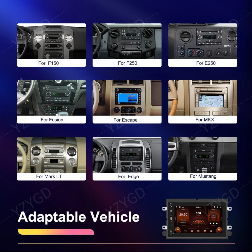 for Ford F-250 F-350 2006-2014 Stereo Android Carplay Car Radio GPS Navi Screen