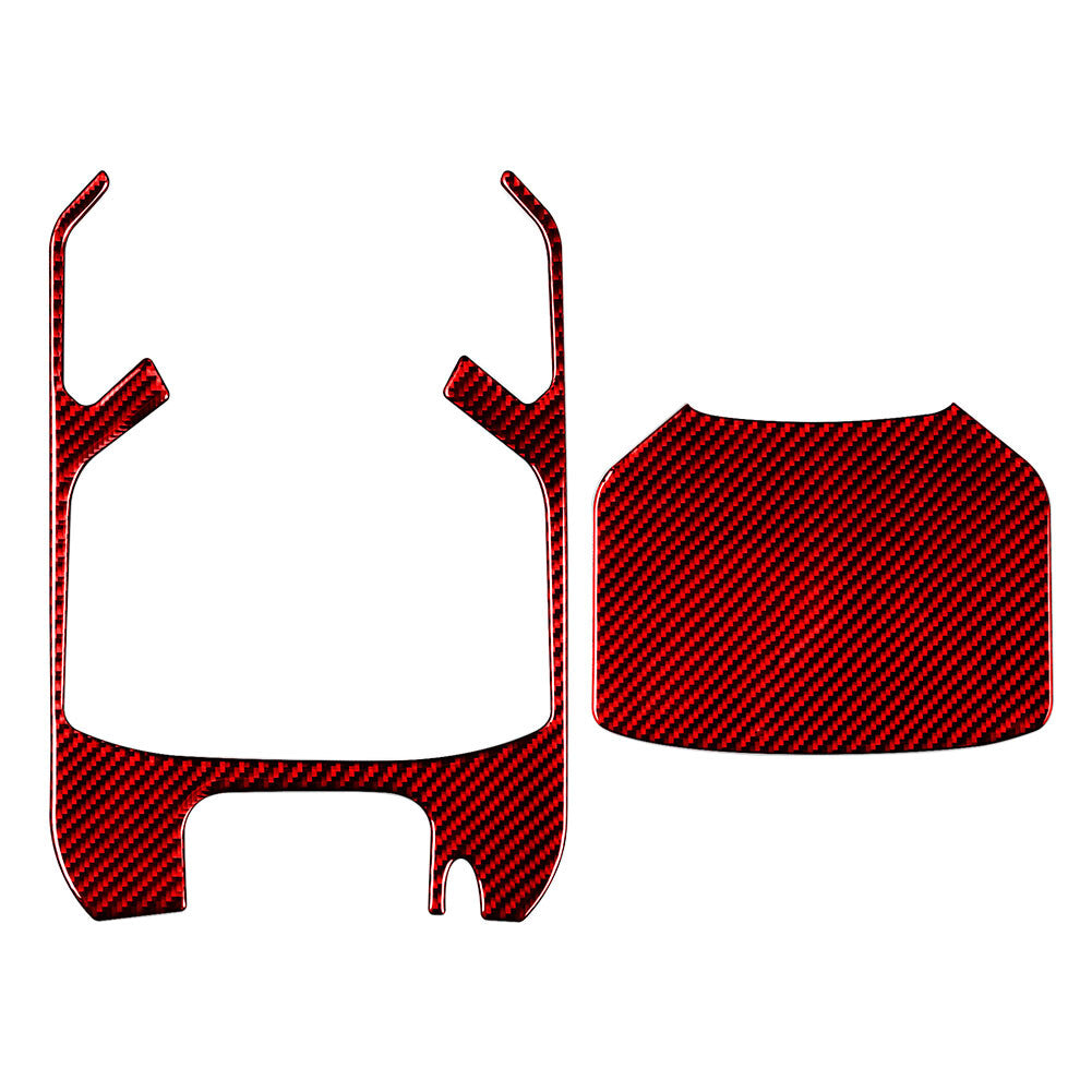 2x Central Console Gear Shift Water Cup Cover Trim Fit for Ford Mondeo 13-16 Red LHD