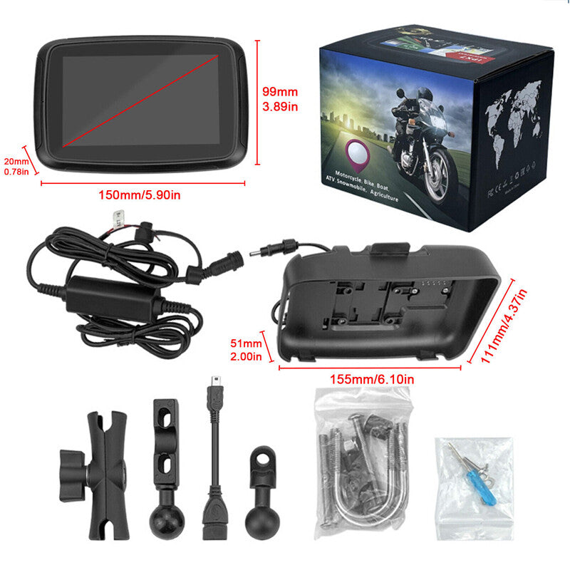 5-inch touchscreen motorcycle for navigator with wireless CarPlay, sunshade, and waterproof design. n