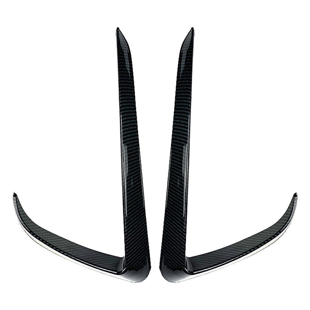 for Tesla for Model Y 2020-2022 Carbon Fiber Front Fog Light Lamp Eyebrow Cover Trim