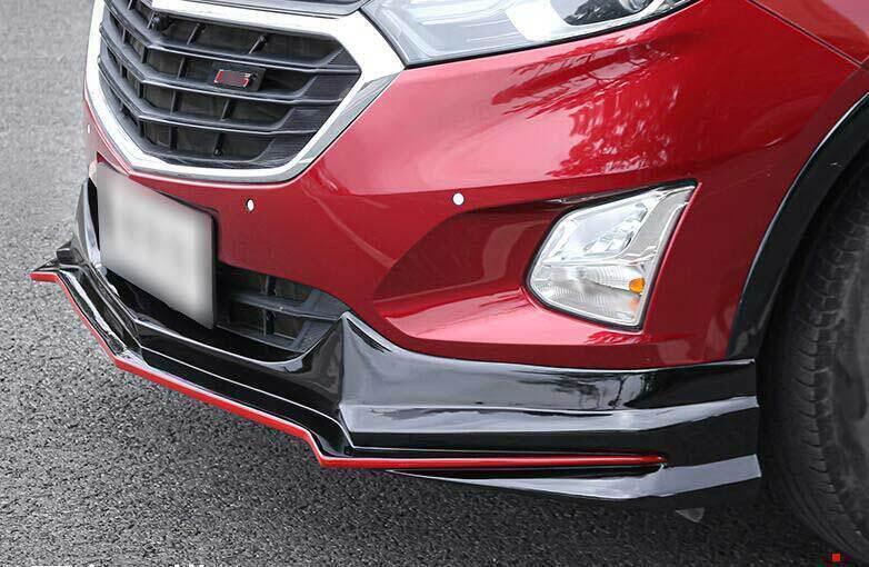 for Chevrolet Equinox 2018-22 Black Red Front Bumper Lip Spoiler Splitter 1pcs