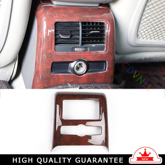 Car Inner Rear Air Outlet Vent Frame Trim Fit for Audi A6L 2005-2011 Brown Wood