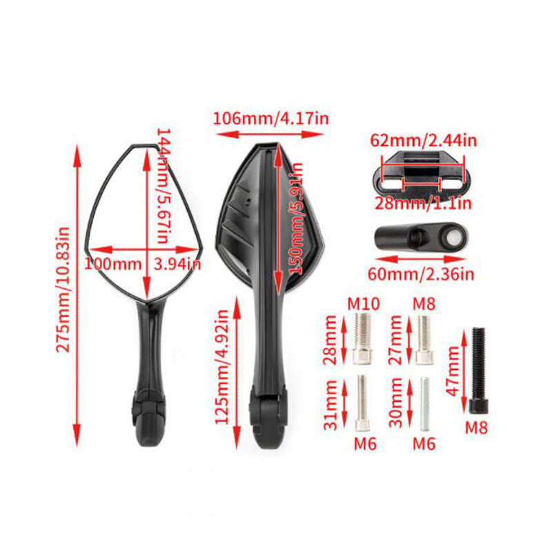 Motorcycle rearview mirror/bicycle rearview mirror suitable for CBR600, CBR1000, VFR800F- n
