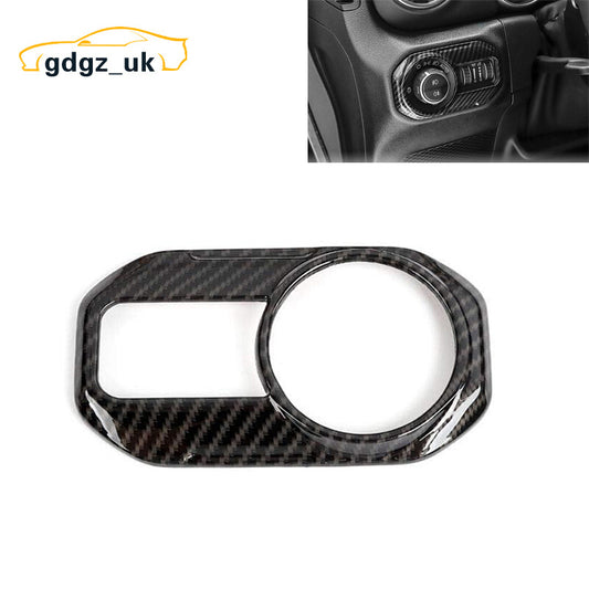 Headlight Switch Button Trim Interior Cover for Jeep for Wrangler JL JLU 2018-24 ABS