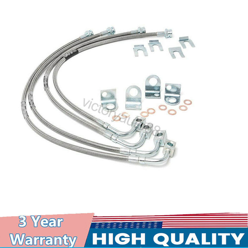 89716 Stainless steel brake cable for Jeep for Wrangler 2.0L, 3.6L, and 3.8L engines (2007-2018).