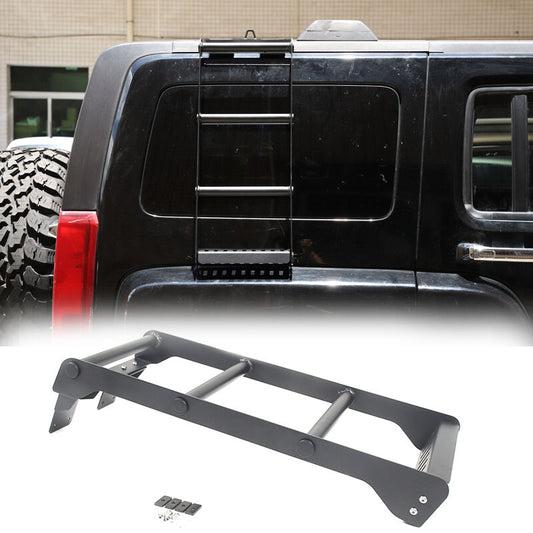 Extended rear window climbing ladder and climbing protection for Hummer H3 2005 - 09