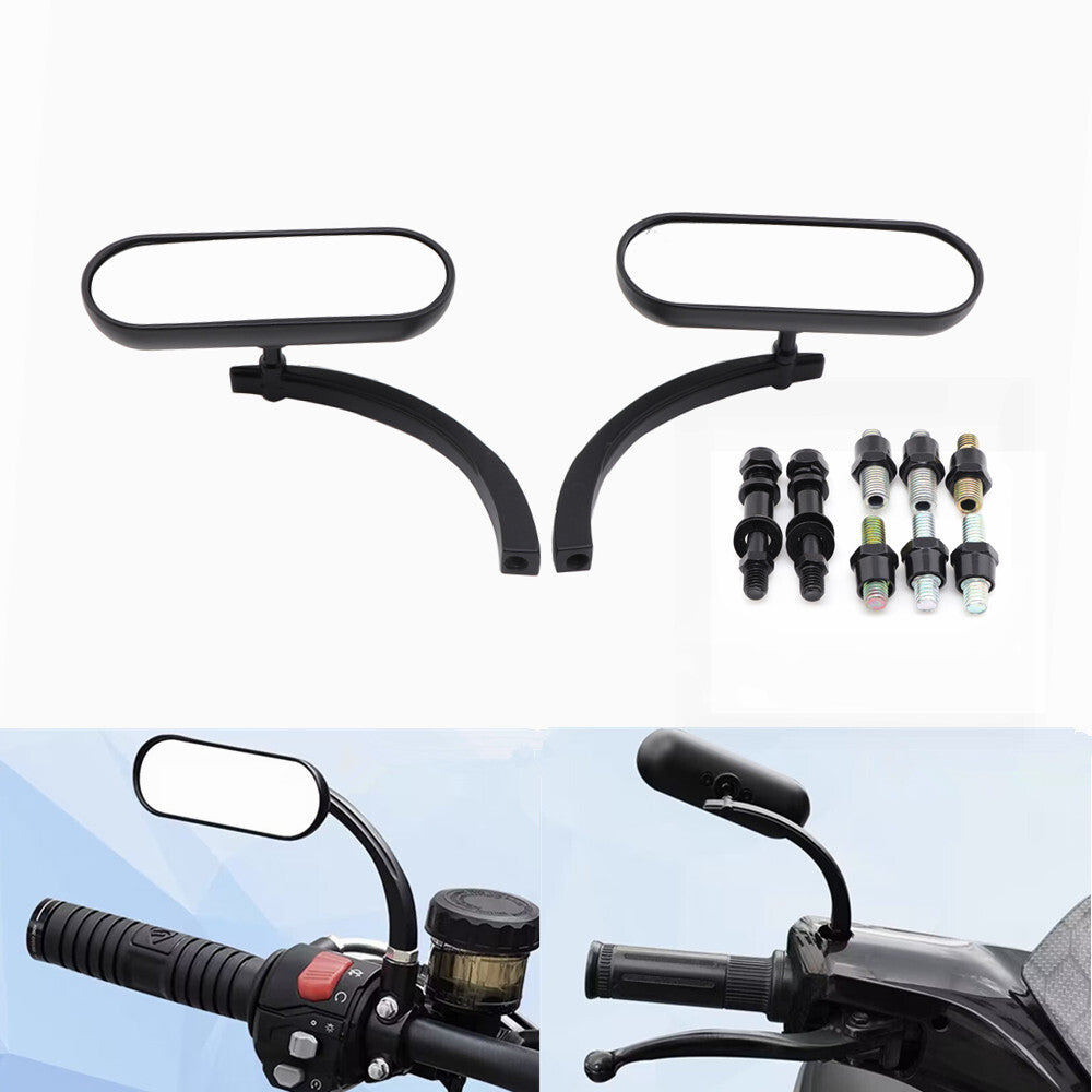 Motorcycle for Mini Oval Rearview Side Mirror for Harley Dyna Softail Deluxe Custom Q