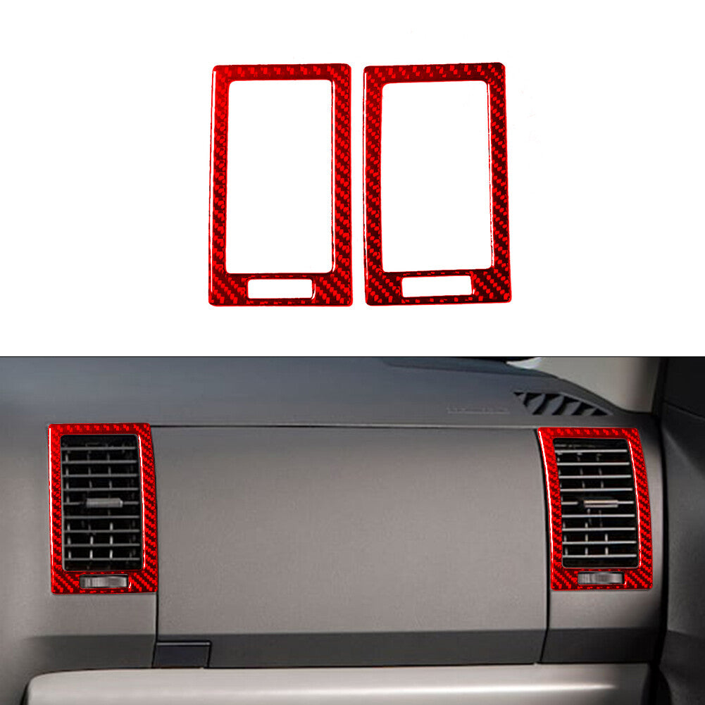Red Carbon Fiber Interior Dashboard Right Cover Trim Strip for Camry v