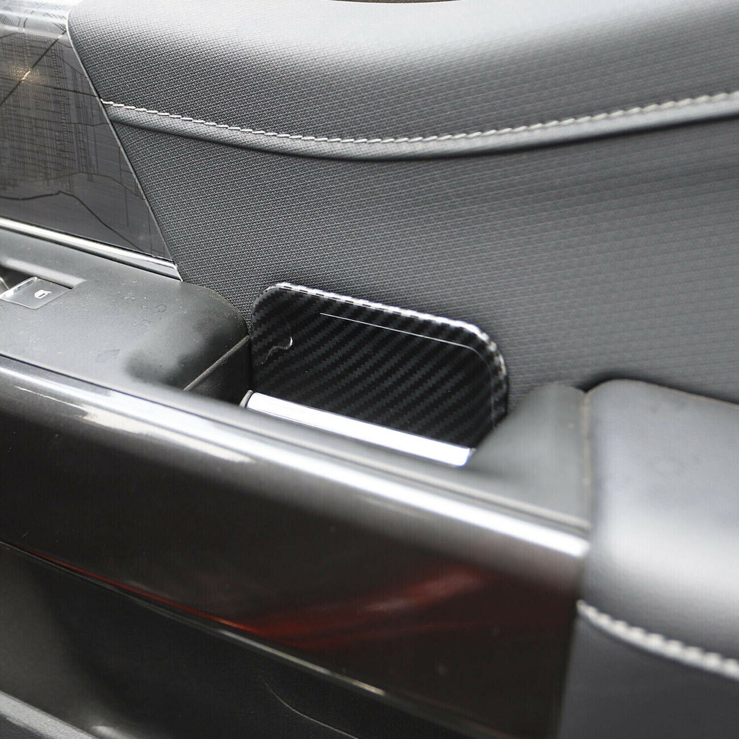 for ford  F-150 2021-2023 Carbon fiber Interior Car Door Handle Bowl Cover Trim