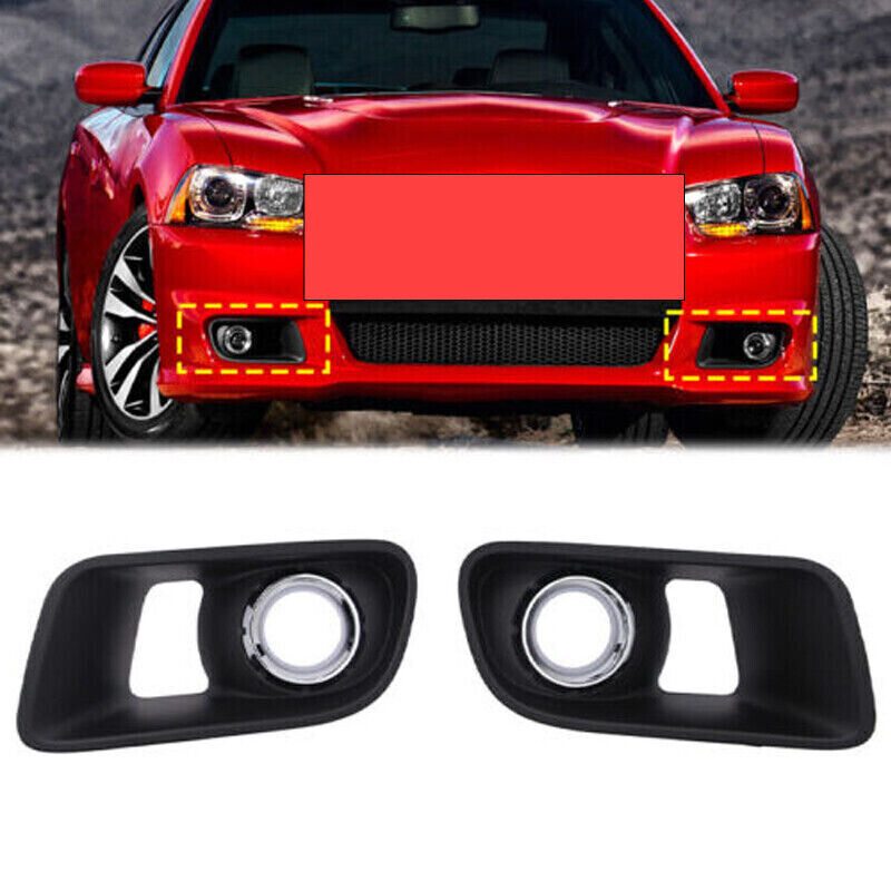 Fit for Dodge 2012 2013-2014 Right Left Pair Front Bumper Fog Lamp Cover 2PCS