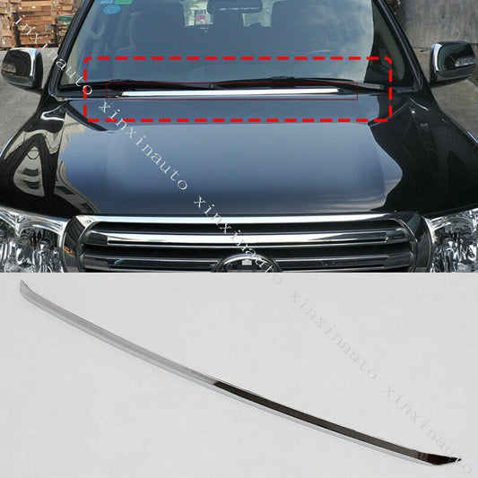 Chrome Steel Engine Hood Molding Trim Strip for Toyota for Land Cruiser LC200 08-21