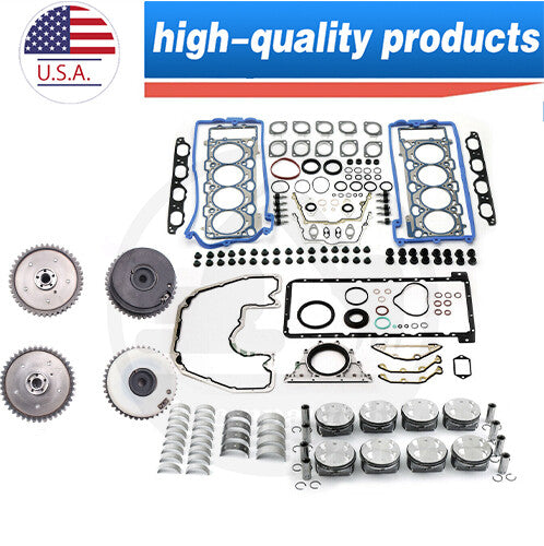 N62B48 Engine Rebuild Kit Intake Exhaust Camshaft VVT Gears for BMW X5 X6 4.4L