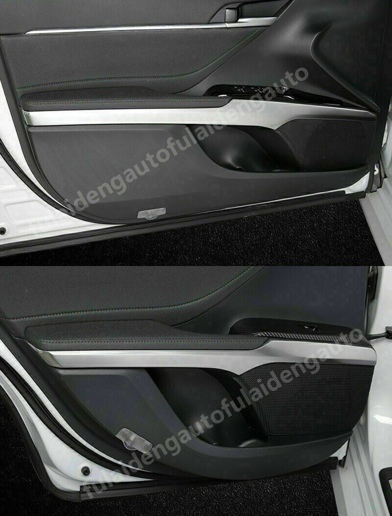 4X Silver Inner Door Handle Armrest Strips Cover trim for Toyota for Camry 2018-2023