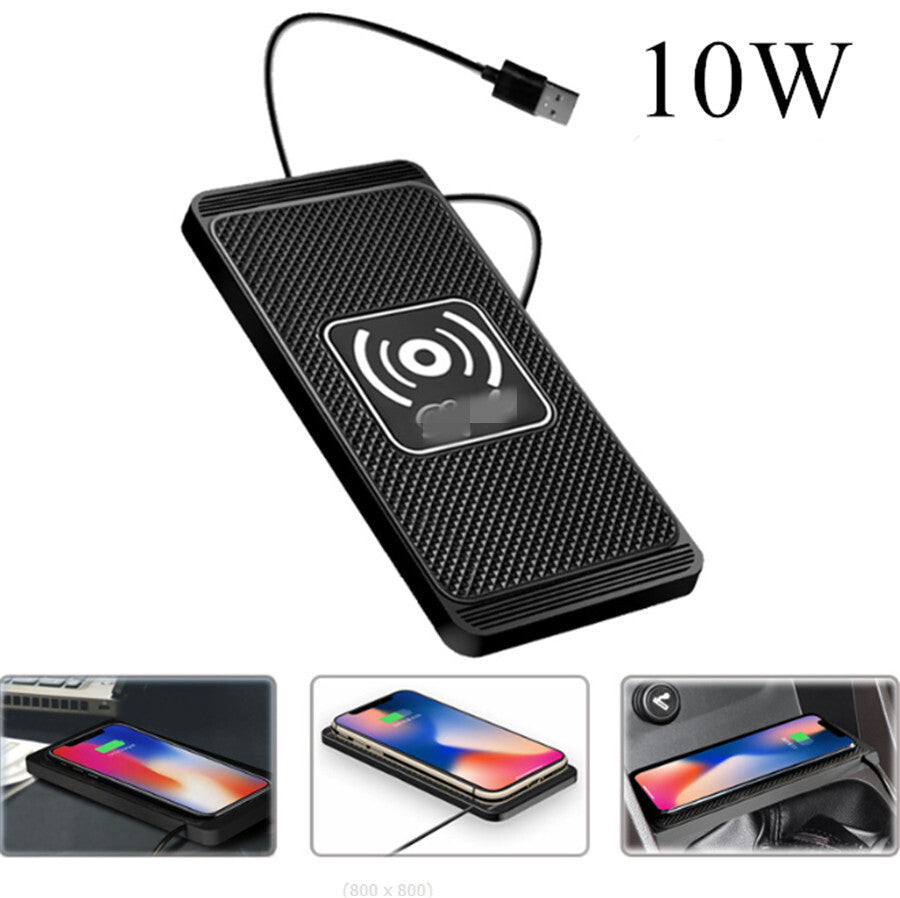 2in 1 Car Wireless Phone for Charger Pad Fast Charging Mat For Apple iPhone Samsung