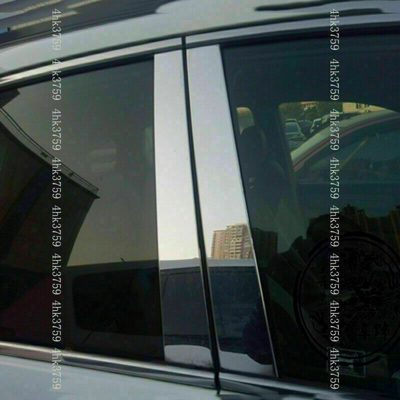 6p for Honda CRV CR-V 2007-2011 Stainless Chrome Window Pillar Post Cover Trim