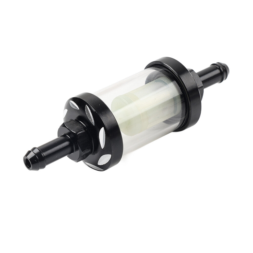 8MM 5/16 Inline Reusable Motorcycle Gas Fuel Filter Universal Q