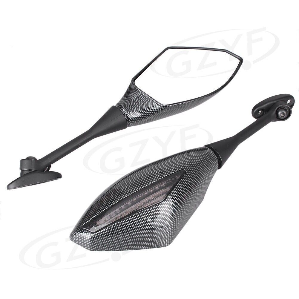 2X Rearview Mirror for Honda CBR600RR & CBR1000RR 04-08 LED Turn Signal Light Q