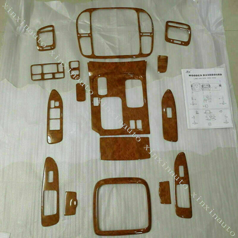 Wood Grain Look Dash Trim Kit for Toyota for LAND CRUISER 98-02 W/navigation system