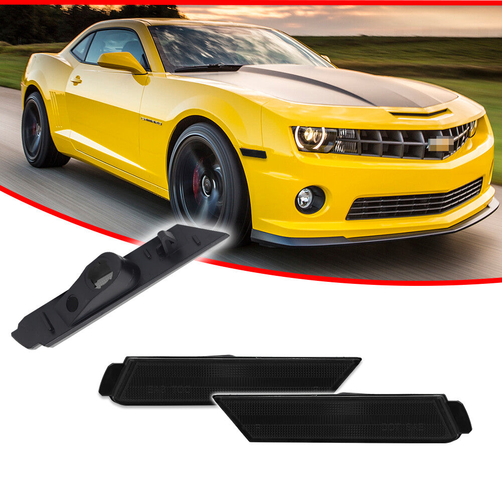 For 2010-15 for Camaro Smoked Lens Front Side Marker Light Housing Replacement Kit - v